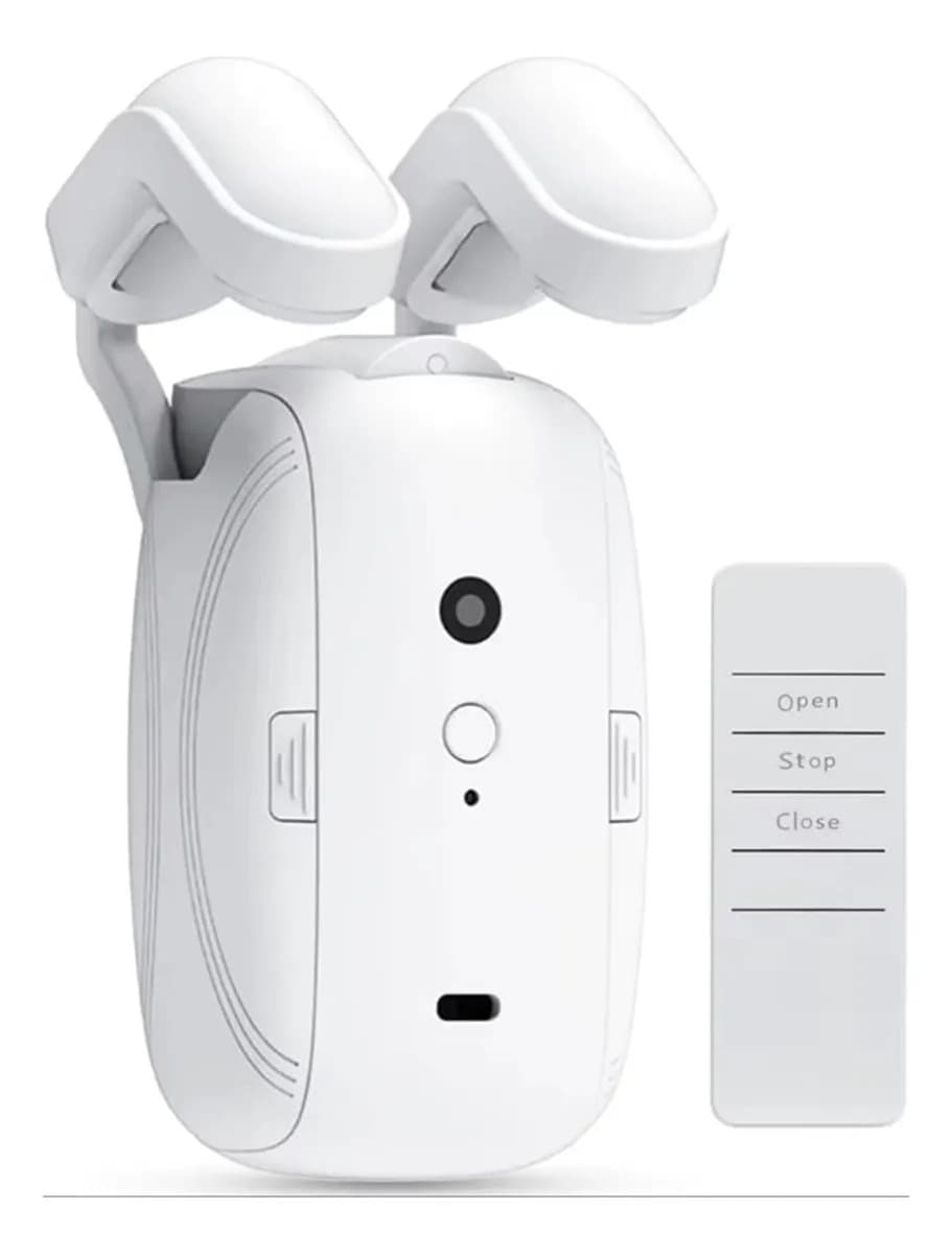 Kit Automacao Cortinas Motor Inteligente Com Controle Branco